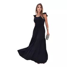 Vestido Longo Três Marias Para Festa Elegante Com Alça