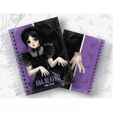 Kit Encadernação Agendas Escolares Wandinha Editável Corel