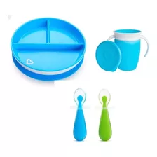 Kit Introdução Alimentar P/baby Munchkin Prato Copo Talher 