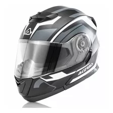 Casco Acerbis Serel Modular Negro Con Gris Mate