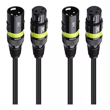 Cable Matters 2-pack 22awg Stage Light Dmx Cable 3 Ft / 0.9m