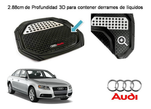 Tapetes 4 Piezas Charola 3d Logo Audi A4 R4 S4 2005 A 2012 Foto 4