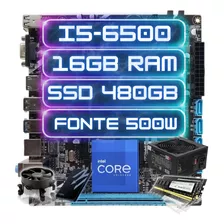 Kit Upgrade Intel I5-6500+ddr4 16gb +mb H110+ssd+fonte