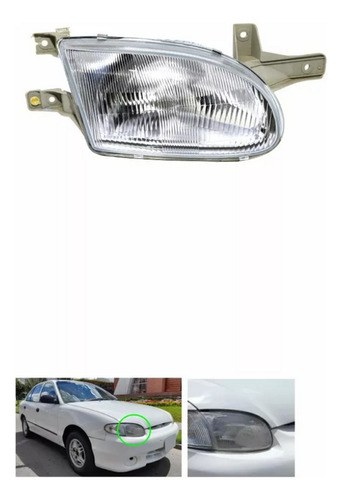 Lmpara Hyundai Accent 1996 - 2005 Derecha Foto 3