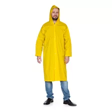 Kit 10 Capas De Chuva Pvc Forrado Amarelo Tamanho Gg