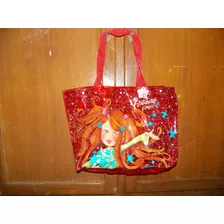 Bolso Cartera De Plastico Marca Valentina - Color Rojo