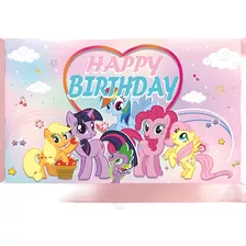 Art.fiesta Cumpleaños Cartel Banner Decoración Ponys Little 