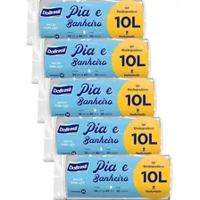 250 Sacos De Lixo Refoçado Pia 10 Lts Perfumado Branco