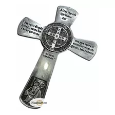 Crucifixo Metal De Porta Parede Carro São Bento Adesivo Cruz