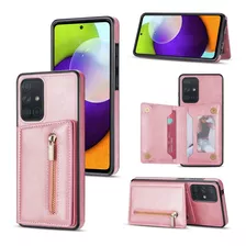 Funda De Tarjeta Con Cremallera Para Samsung Galaxy A51 4g