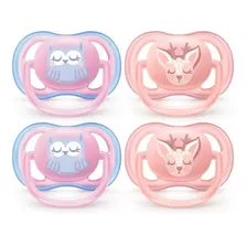 Chupones Para Bebe A Partir De 18 Meses Rosa Paquete De 4