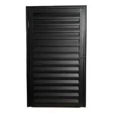 Portinhola Abrigo 120x80 Alumínio Preto Black Ventilada Furo