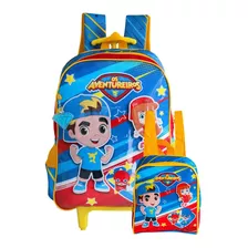 Mochila Escolar Com Rodinhas Aventureiros - 17 Litros