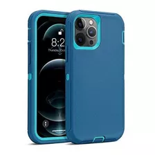 Funda Para iPhone 12 Pro Max 6.7 Full Body Azul/aqua