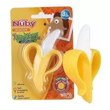 Mordedor Massageador Dental Escova Banana Bebê Suave Macio