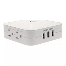 Power Cube 3 Cargo Rápido Puertos Usb 2 Outlets 450 Jo...