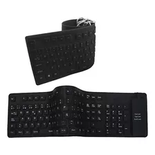 Teclado Portatil Flexible Usb / Ps2 En Español Con Ñ Pc Computadora O Laptop Ps/2 De Goma Contra Agua Y Polvo