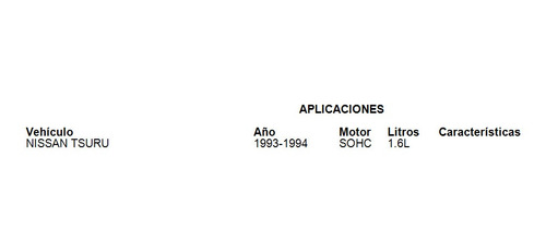 Repuestos Fuel Injection Nissan Tsuru 1994 1.6 Tomco Foto 3