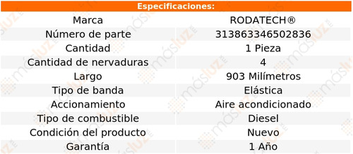 1- Banda Accesorios A/a Ducato 4 Cil 2.3l 2008/2014 Rodatech Foto 2