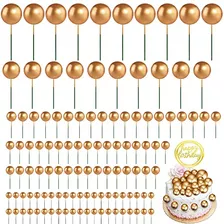 Mini Balões De Espuma Gold Balls Cake Topper Foam Balls De 1