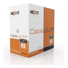 Cable De Red Cat6 Nexxt Cobre 100% 4 Pares Certificado 100m