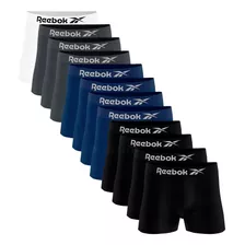 Kit 12 Cuecas Boxer Reebok Masculinas Microfibra Sem Costura