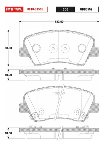 Balatas Delanteras Para Kia Forte 2015-2018 Trw Foto 2