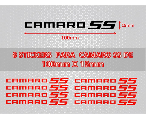 Stickers Calcomanias Rines Accesorios Camaro Ss Chevrolet  Foto 3