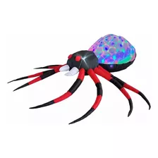 Inflable De Halloween Spider Araña Multi Color Led 2.2m