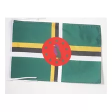 Bandera De Dominica 18 X 12 Cuerdas Dominicana Pequeas Ba