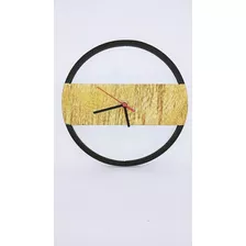 Relógio De Parede Decorativo Redondo Mdf E Madeira 40cm