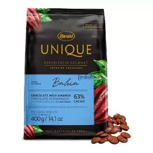 Chocolate Meio Amargo Gotas Unique Bahia 63% Cacau 400g