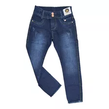 Calça Jeans Feminina Com Lycra Tam 4 6 8 Anos. 