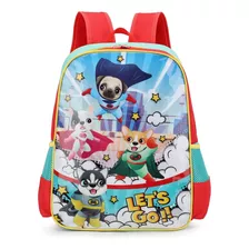 Mochila De Costa Infantil Super Dogs Para Meninos Promoção