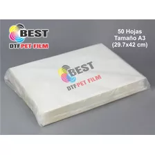 50 Hojas Pet Film + 1 Hoja Pet Glitter Dtf Best 30x21 Cm