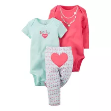 Set/conjunto 3 Piezas Carters Corazon