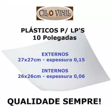 Plásticos Lp Vinil 10 Polegadas - 25 Externos + 25 Internos