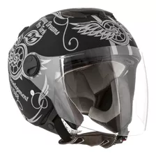 Capacete Para Moto Aberto Pro Tork New Atomic Highway Dreams Preto-fosco Highway Dreams Tamanho 56 