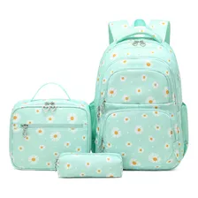 Kit Mochila Escolar Pattern Margarida Impermeable