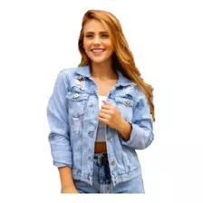 Jaqueta Jeans Feminina Com Elastano