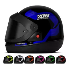 Capacete Masculino Sport Moto 788 Verde Pro Tork Cor Azul Viseira Fumê Tamanho Do Capacete 58