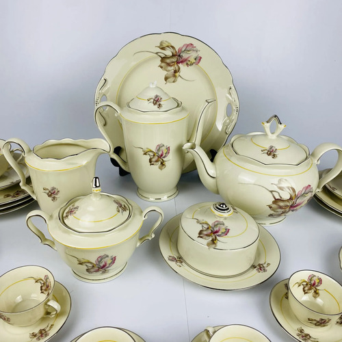 Jogo De Xícaras E Café Em Porcelana Floral Kahla 41 Peças Bege Floral 2
