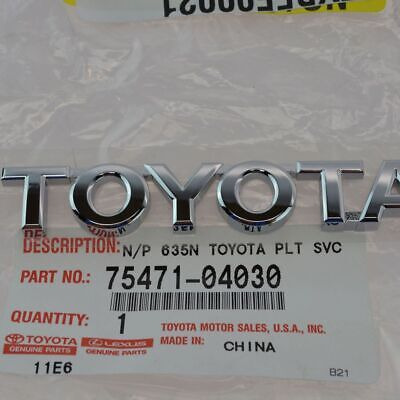 Oem Chrome Tailgate Mounted Toyota Name Plate Emblem For Oab Foto 2