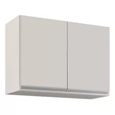 Armário Aéreo 80cm 2 Portas Califórnia Branco - Lumil Móveis