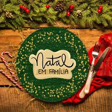 Jogo 12 Capas Sousplat Suplat Natal Natalino 35 X 35cm 2523 Cor Verde Natal - 2523