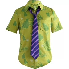 Camiseta Estampada Verde Y Corbata Morada Nick Wilde Disfraz