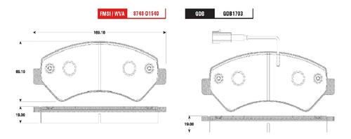 Balatas Delanteras Fiat Ducato 2014-2015-2016 3.0 4 Cil Trw Foto 2