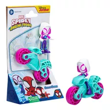 Boneca Miniatura Ghost-spider Com Moto Spidey Hasbro