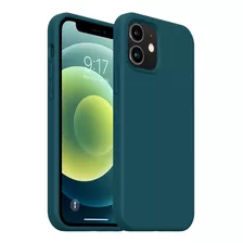 Ouxul Compatible Con iPhone 12 Mini Case, Liquid Silicone Ge