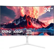 Crua Monitor Curvo De 24 Pulgadas, Fhd(1920×1080p) 100hz 99%